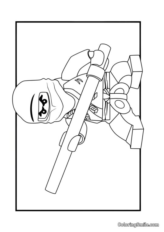 Černý Ninja - Omalovánka