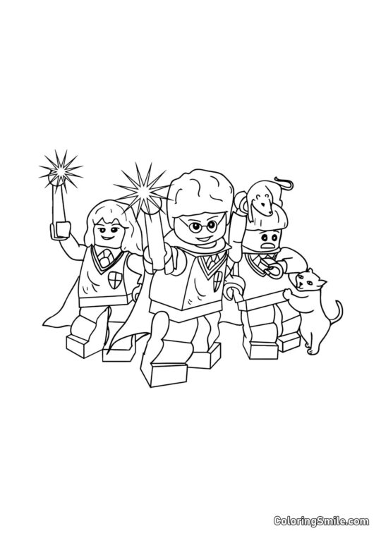 LEGO Harry, Hermiona a Ron - Omalovánka