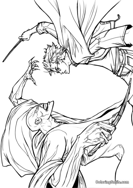 Harry Potter a Voldemort - Omalovánka