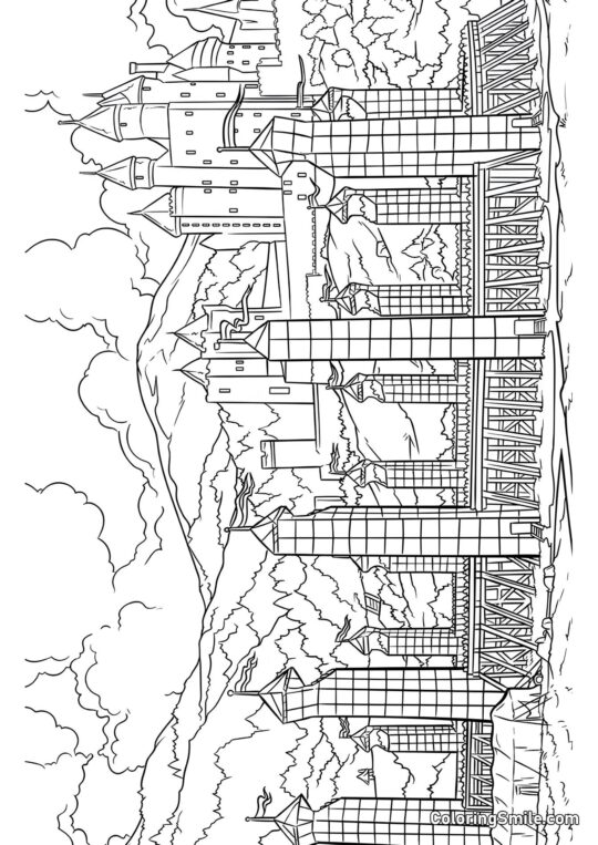 Kvidditch stadion - Omalovánka