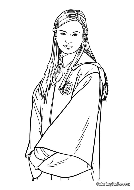 Cho Chang – první láska Harryho Pottera - Omalovánka