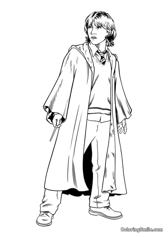 Ron Weasley v plné výšce - Omalovánka