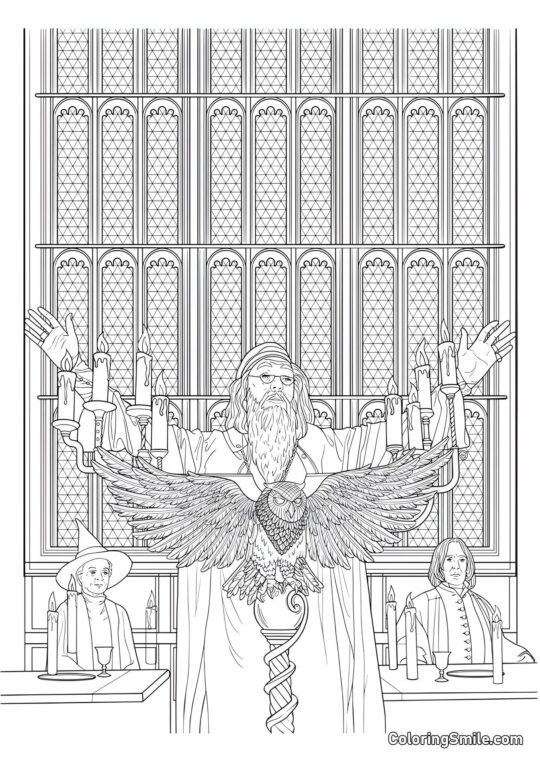 Albus Brumbál, Minerva McGonagallová a Severus Snape - Omalovánka