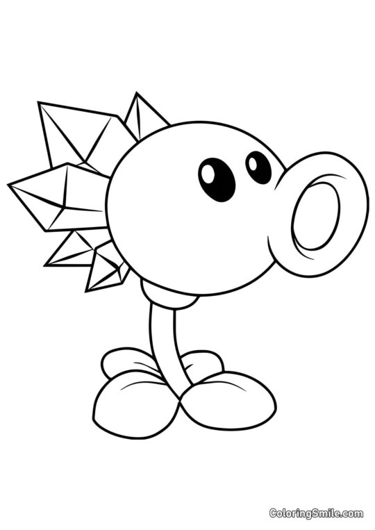 Sněhový hrášek z Plants vs. Zombies - Omalovánka