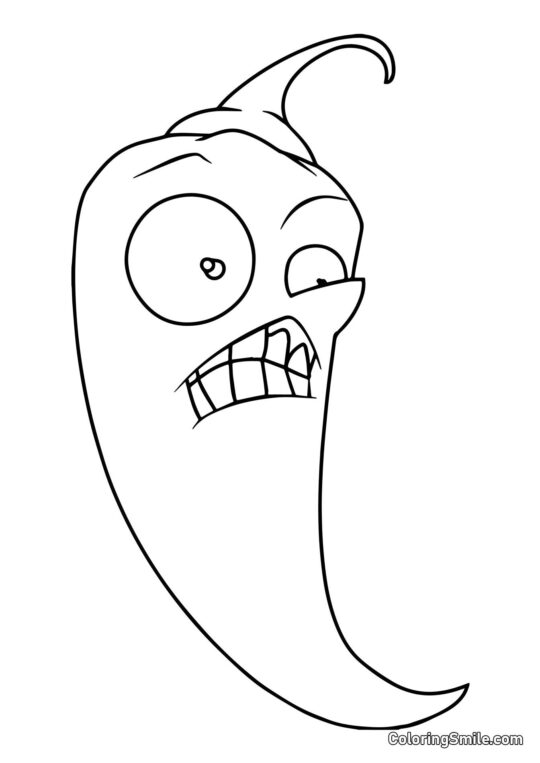Jalapeño z Plants vs. Zombies - Omalovánka