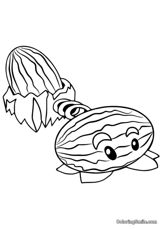 Zimní meloun z Plants vs. Zombies - Omalovánka