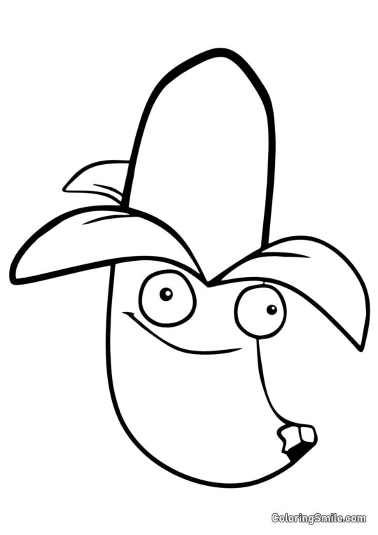 Banánový vrhač z Plants vs. Zombies - Omalovánka