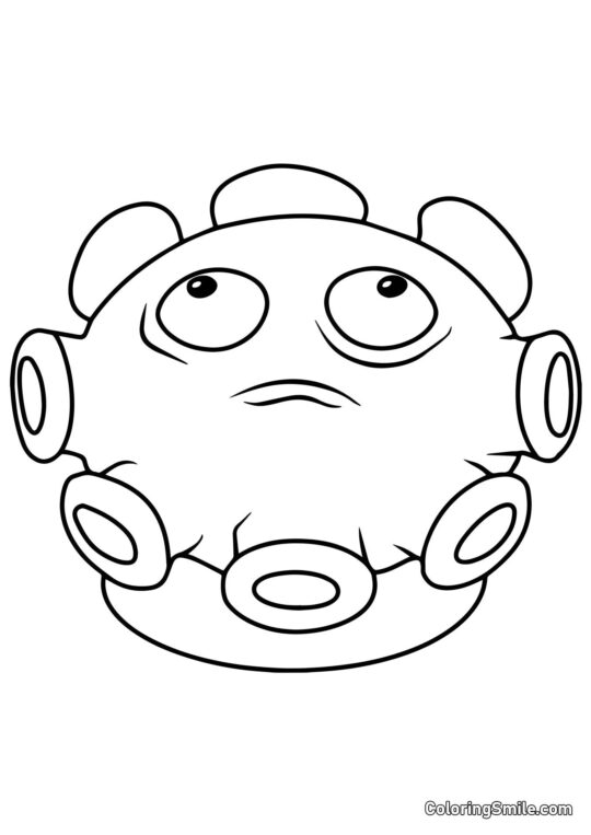 Gloom-houba z Plants vs. Zombies - Omalovánka