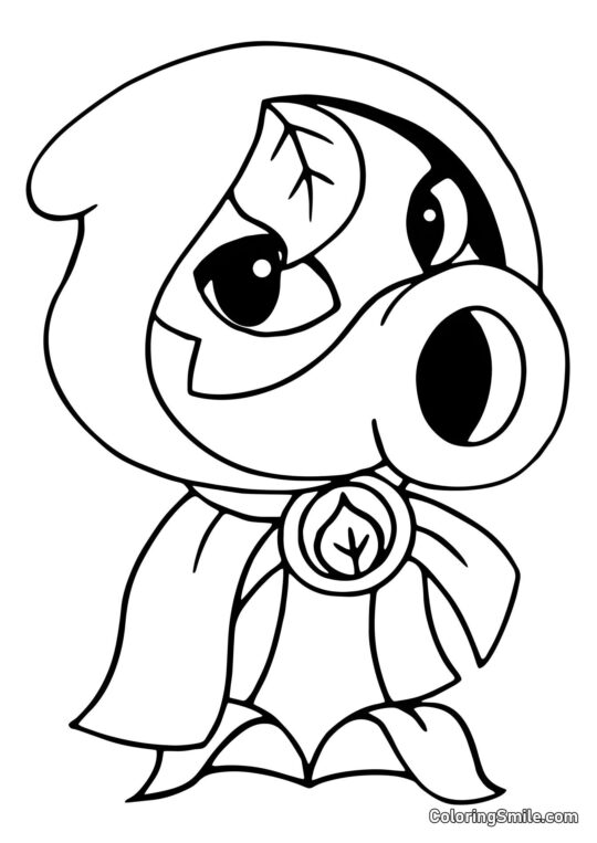 Zelený stín z Plants vs. Zombies - Omalovánka