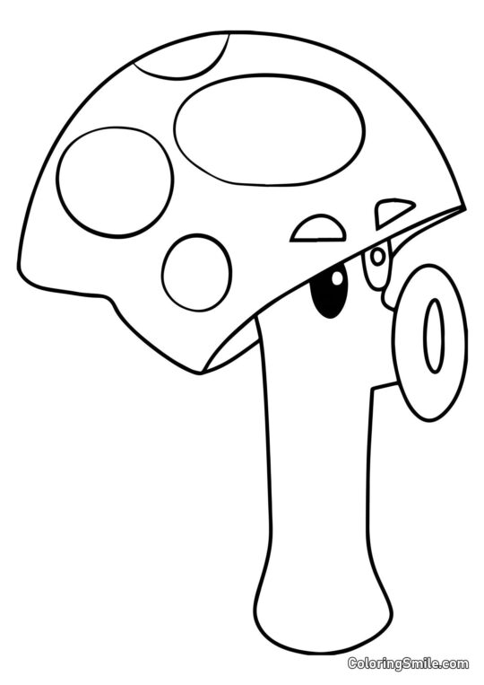 Bojácný houbový z Plants vs. Zombies - Omalovánka