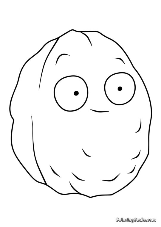 Ořechová stěna z Plants vs. Zombies - Omalovánka