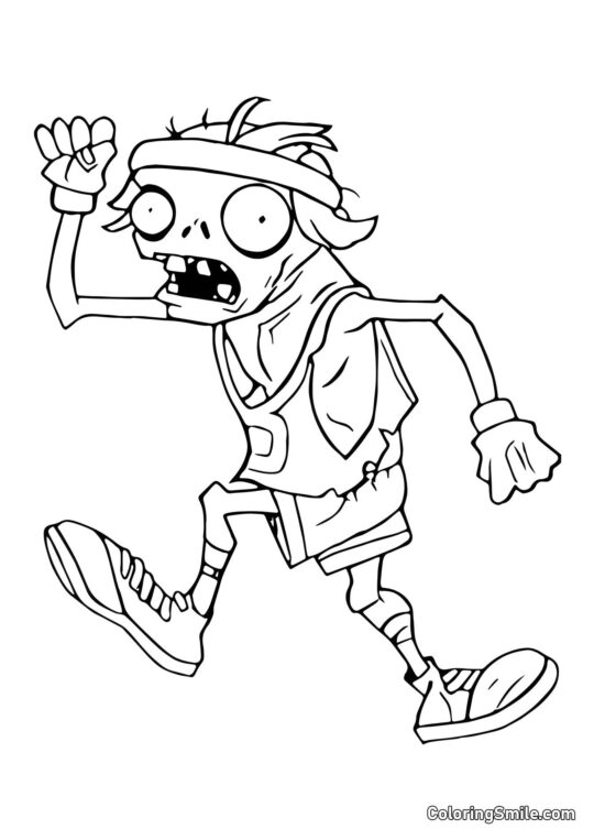 Maratónský zombie - Omalovánka