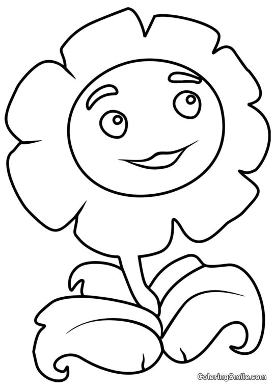 Obrovský měsíček z Plants vs. Zombies - Omalovánka