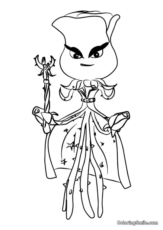 Růže z Plants vs. Zombies - Omalovánka