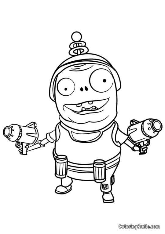 Ďábel z Plants vs. Zombies - Omalovánka