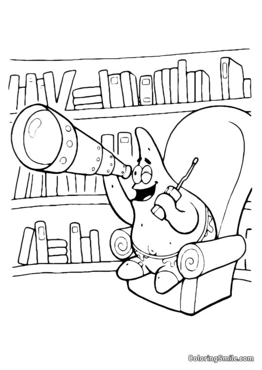 Patrik a SpongeBob sítěmi - Omalovánka