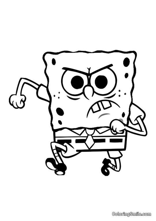 SpongeBob na lodi - Omalovánka