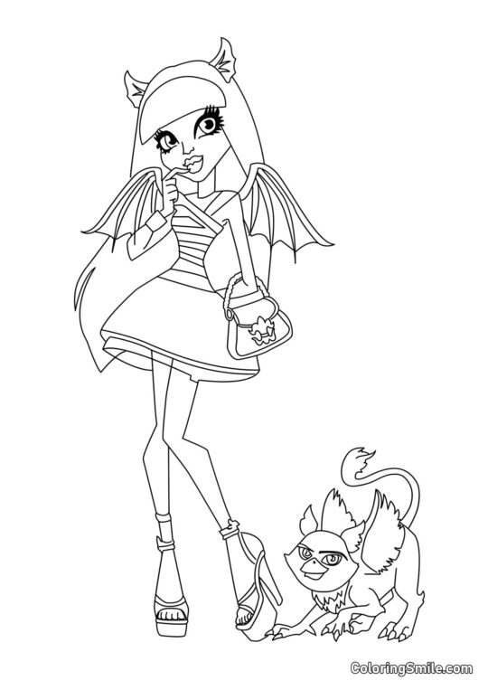 Rochelle Goyle – Dcera gargoyla - Omalovánka