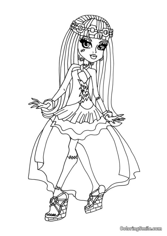 13 přání Frankie Stein - Omalovánka