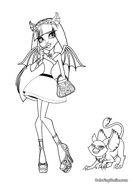 Rochelle Goyle a Gryphon-Gargoyle Roux - Omalovánka