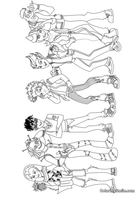 Monster High Kluci - Omalovánka