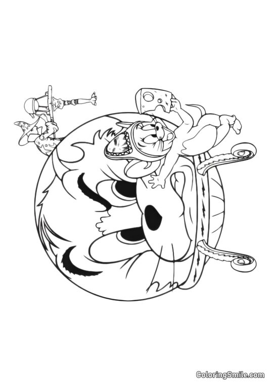 Tom je Naštvaný na Jerryho - Omalovánka