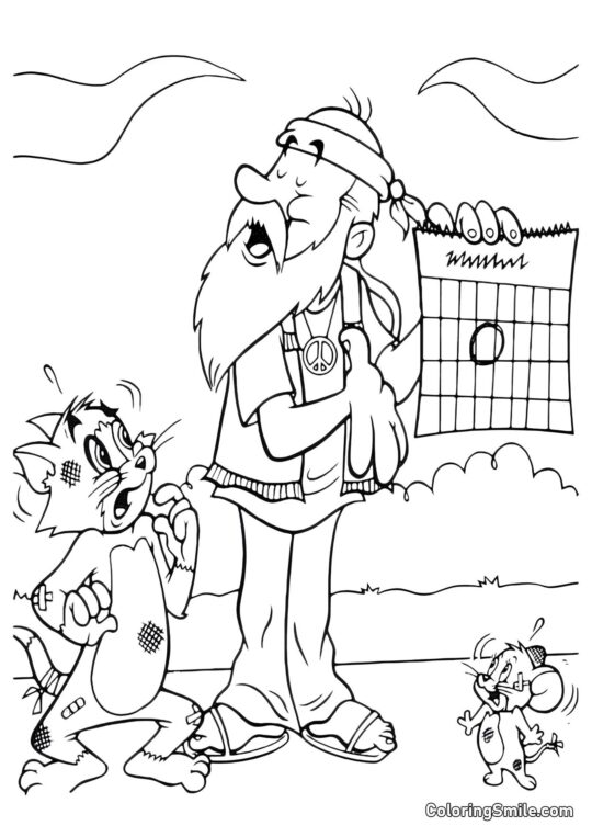 Tom a Jerry ve Škrábancích - Omalovánka