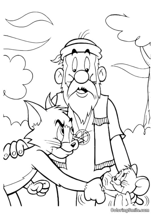 Tom a Jerry Dělají Mír - Omalovánka