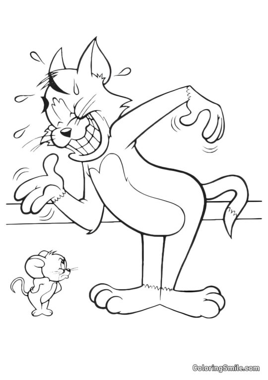 Tom se Směje Jerrymu - Omalovánka