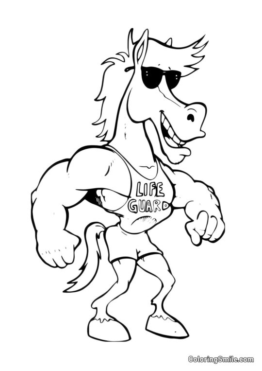 Silný kůň - Omalovánka