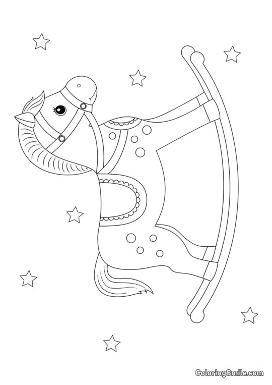 Hračkový kůň - Omalovánka