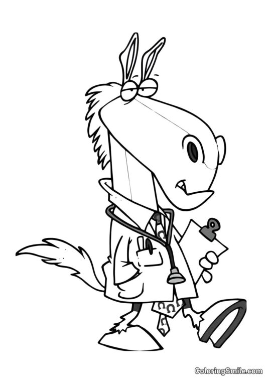 Vtipný osel - Omalovánka