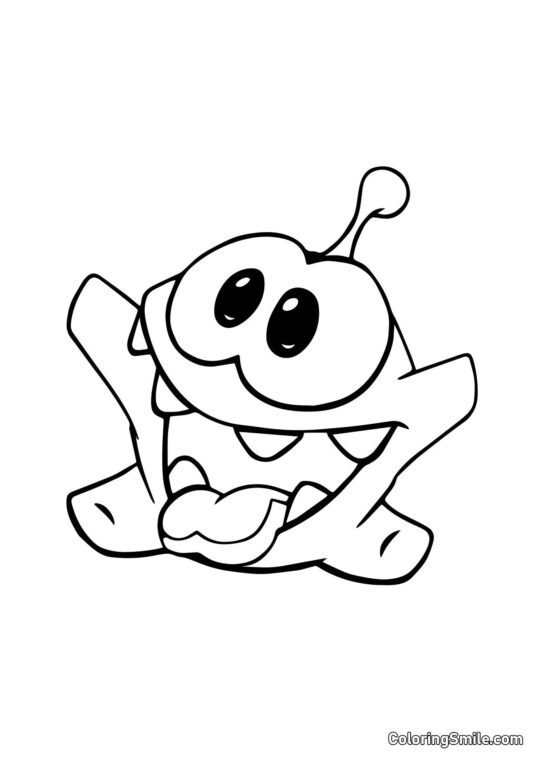 Šťastný Om Nom - Omalovánka