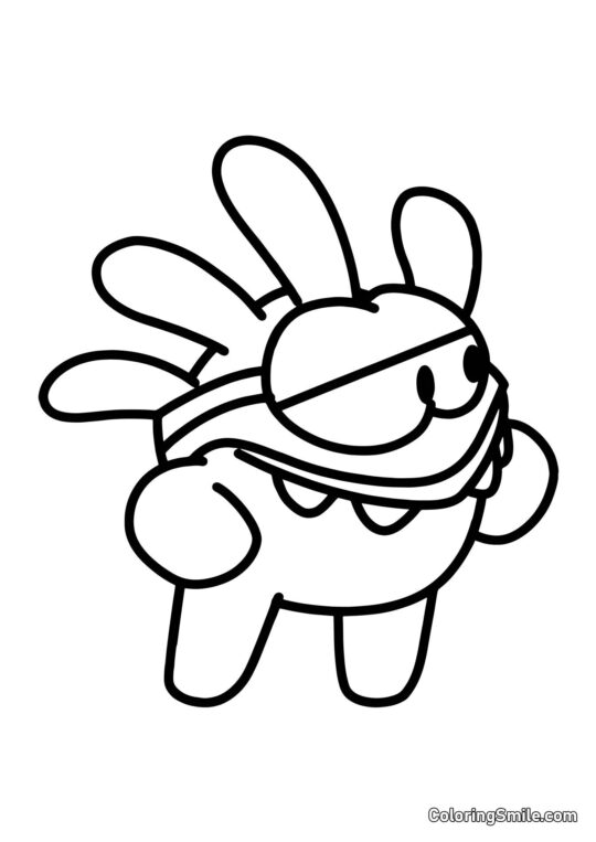 Om Nom superhrdina - Omalovánka