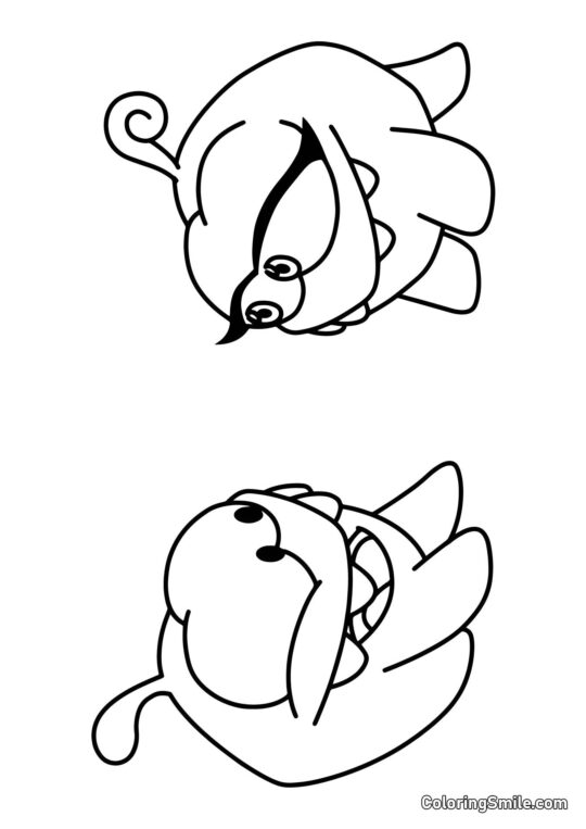 Om Nom s Om Nelle - Omalovánka