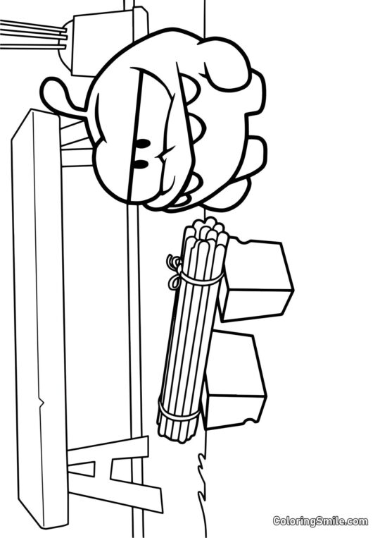 Om Nom učí kung-fu - Omalovánka