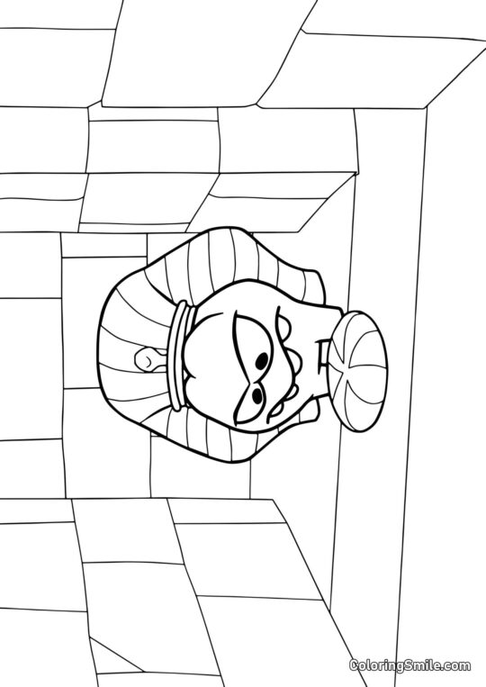 Om Nom ve starověkém Egyptě - Omalovánka