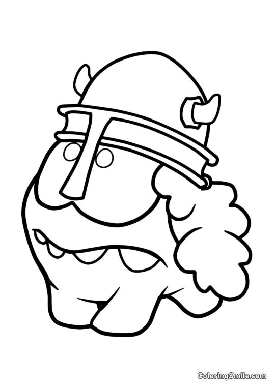 Om Nom rytíř - Omalovánka