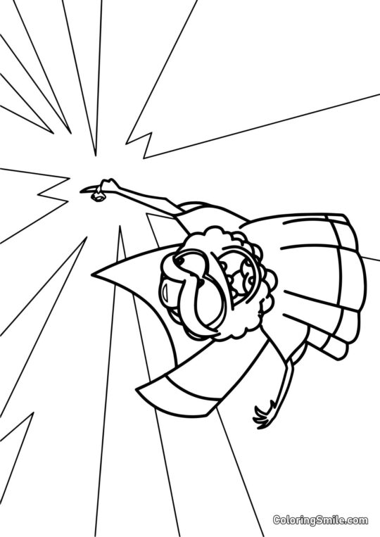 Pavoučí kouzelník z Om Nom - Omalovánka