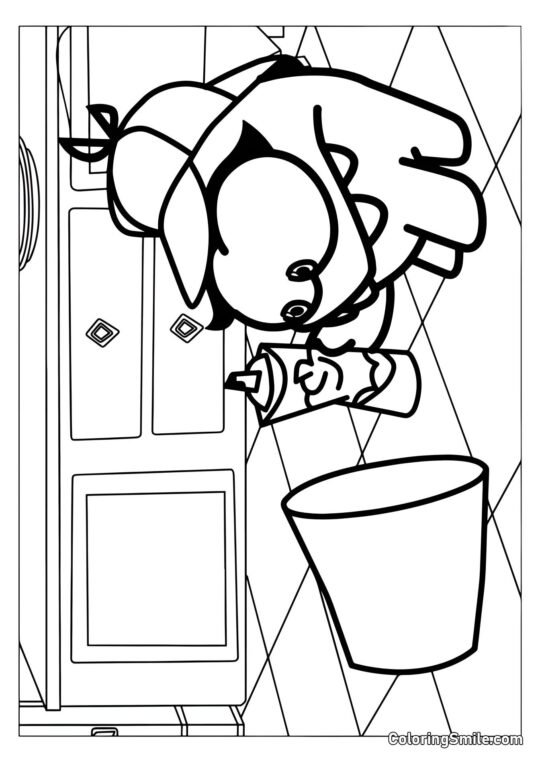 Om Nom detektiv - Omalovánka