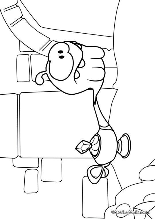 Om Nom a kouzelná lampa - Omalovánka