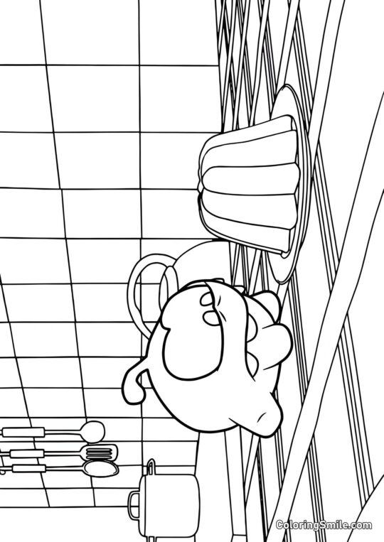 Om Nom a želé - Omalovánka