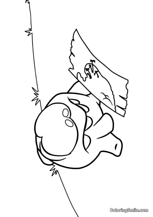 Om Nom a pokladová mapa - Omalovánka