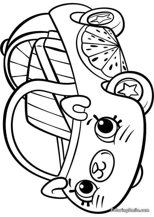 Shopkins Panenka auto - Omalovánka