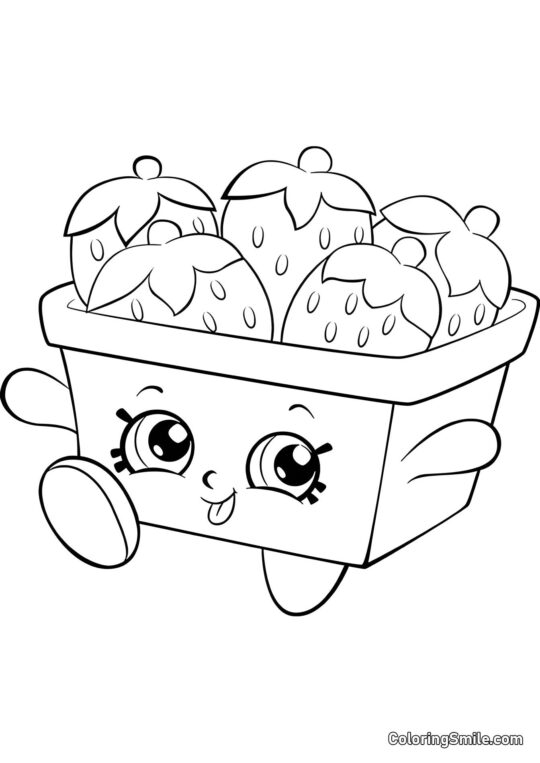 Shopkins Jahodový košík - Omalovánka