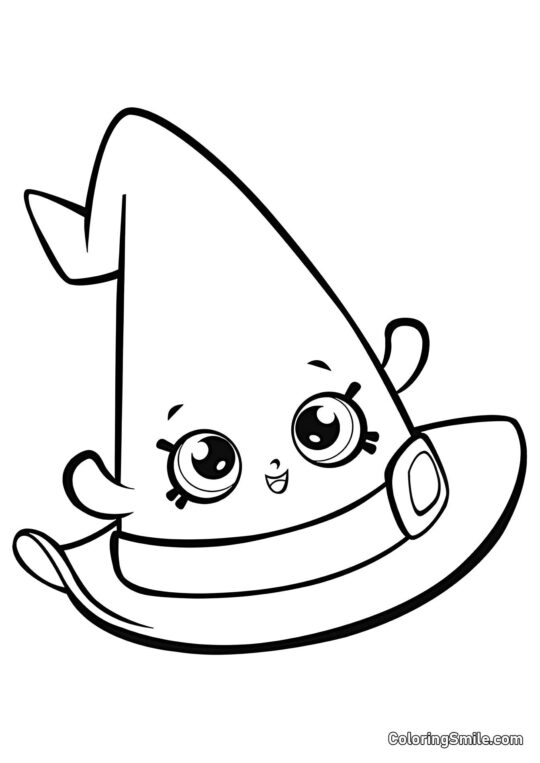 Shopkins Čarodějnický klobouk Halloween - Omalovánka