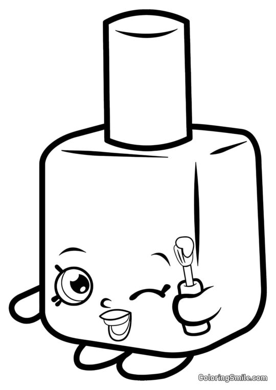 Shopkins Polly Lak - Omalovánka