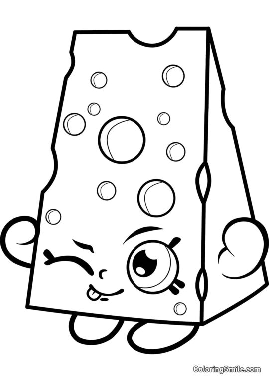 Shopkins Sýrový - Omalovánka