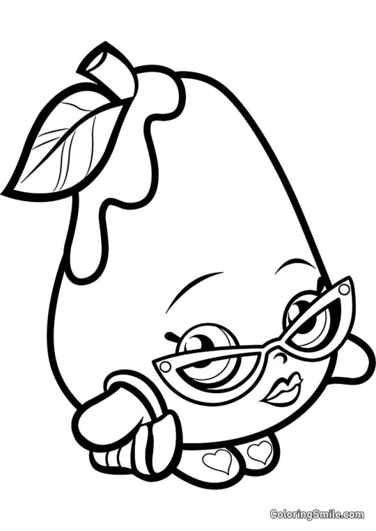 Shopkins Luxusní hruška - Omalovánka