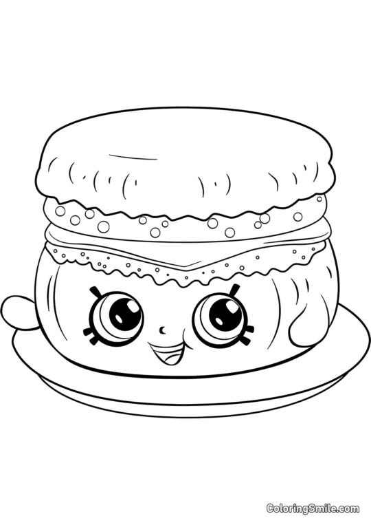 Shopkins Barbie snídaňový muffin - Omalovánka